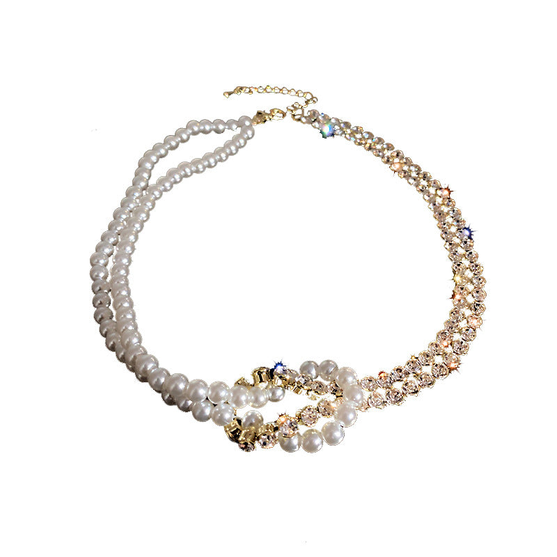 Pearl Crystal Choker Necklaces, , women clothing, pearl-crystal-choker-necklaces, , fairypeony