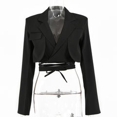 Double-Layer Sexy Long Sleeve Cocktail Top, , women clothing, double-layer-sexy-long-sleeve-cocktail-top, , fairypeony