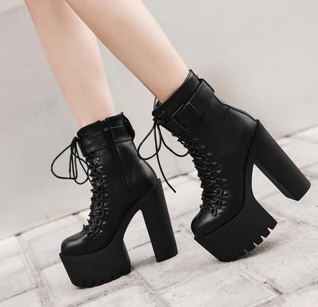 Platform High Heel Short Boots, , women clothing, platform-high-heel-short-boots, , fairypeony
