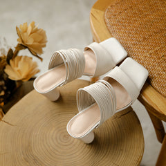 Fashion Lady's Block Heel Square Toe Sandals, , women clothing, fashion-ladys-block-heel-square-toe-sandals, , fairypeony