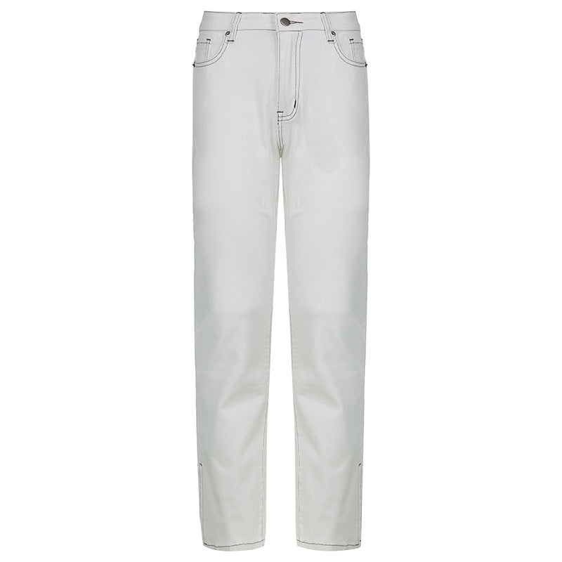 Street High Waist Slimming Denim, , women clothing, street-high-waist-slimming-denim, , fairypeony