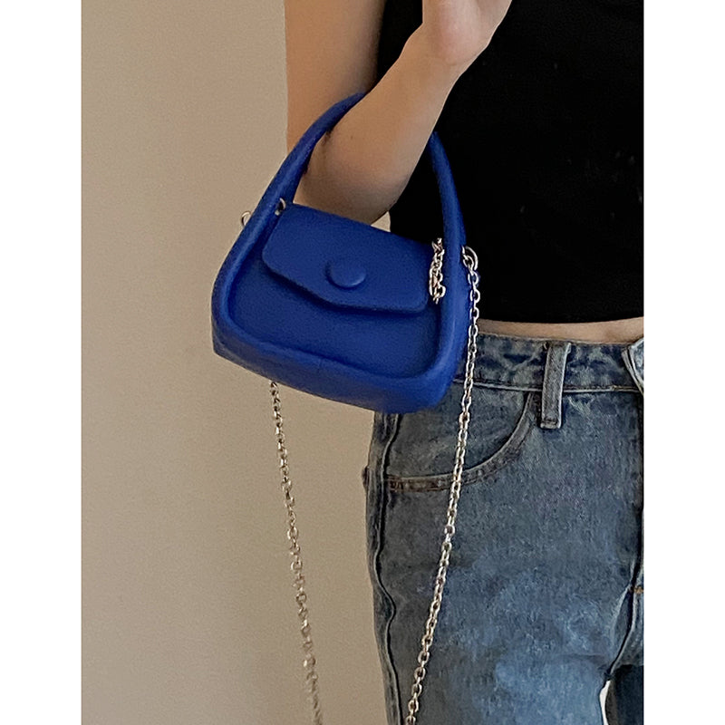 Underarm Bag Blue All-match Chain Crossbody Bag, , women clothing, underarm-bag-blue-all-match-chain-crossbody-bag, , fairypeony