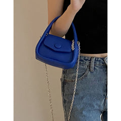 Underarm Bag Blue All-match Chain Crossbody Bag, , women clothing, underarm-bag-blue-all-match-chain-crossbody-bag, , fairypeony