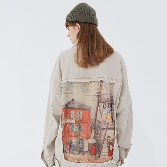 Retro patch loose jacket, , women clothing, retro-patch-loose-jacket, , fairypeony