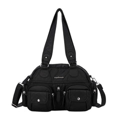 Solid Color Cargo Messenger Bag - fairypeony