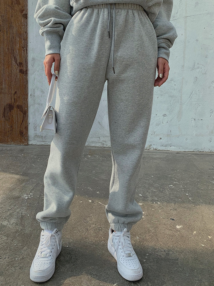 Basic Solid Hooded Tracksuit Set, , women clothing, basic-solid-hooded-tracksuit-set, , fairypeony