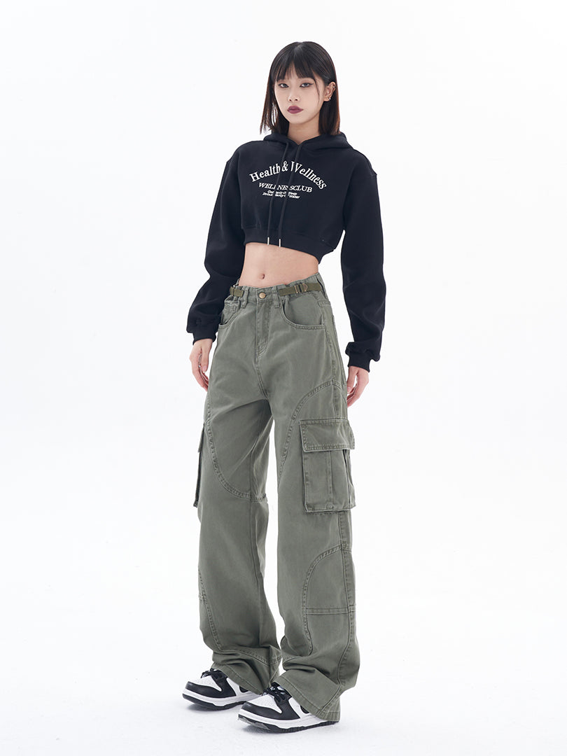 Vintage 90s Green Cargo Jeans - fairypeony