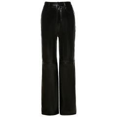 Wide Leg Leather Pants, , women clothing, wide-leg-leather-pants, , fairypeony
