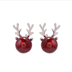 Antler Christmas Stud Earrings, , women clothing, antler-christmas-stud-earrings, , fairypeony