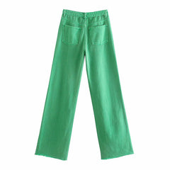 High-waist All-match Straight-leg Mopping Pants, , women clothing, high-waist-all-match-straight-leg-mopping-pants, , fairypeony