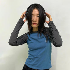 Vintage Raglan Long Sleeve Crop Top - fairypeony