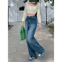 Faded Denim Baggy Boyfriend Jeans - fairypeony