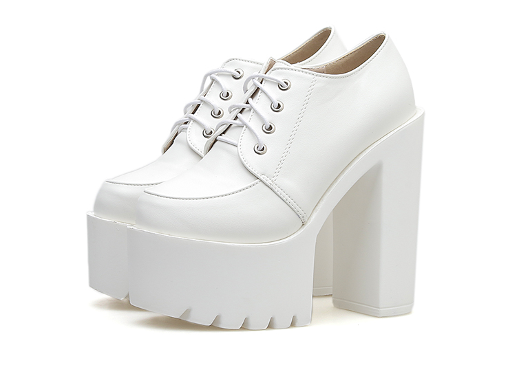 Super high heel thick round shoes, , women clothing, super-high-heel-thick-round-shoes, , fairypeony