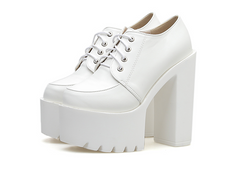 Super high heel thick round shoes, , women clothing, super-high-heel-thick-round-shoes, , fairypeony