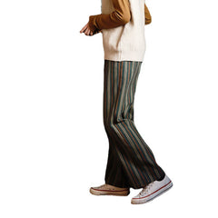 Vintage Stripe Trousers, , women clothing, fried-street-vintage-stripe-wide-leg-trousers-for-women, green, L, M, S, XL, XXL, fairypeony
