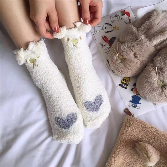 middle tube socks keep warm and thick, , women clothing, middle-tube-socks-keep-warm-and-thick, , fairypeony
