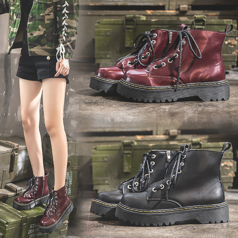 British Style Boots, , women clothing, retro-british-style-high-top-korean-womens-boots, , fairypeony