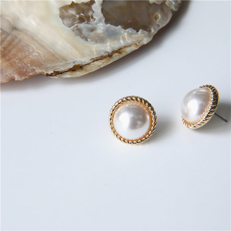 Pearl Cat Eye Stud Earrings, , women clothing, pearl-cat-eye-stud-earrings, , fairypeony