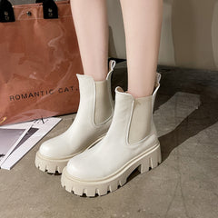 British Style Mid Tube Boots, , women clothing, british-style-mid-tube-boots, , fairypeony