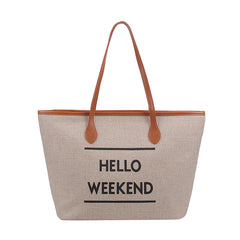 Canvas Fashion Printed Letters Large Capacity Shoulder Bag, , women clothing, canvas-fashion-printed-letters-large-capacity-shoulder-bag, , fairypeony
