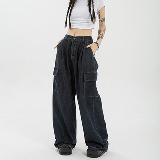 Vintage Punk Baggy Cargo Jeans - fairypeony