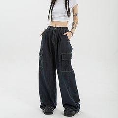Vintage Punk Baggy Cargo Jeans - fairypeony