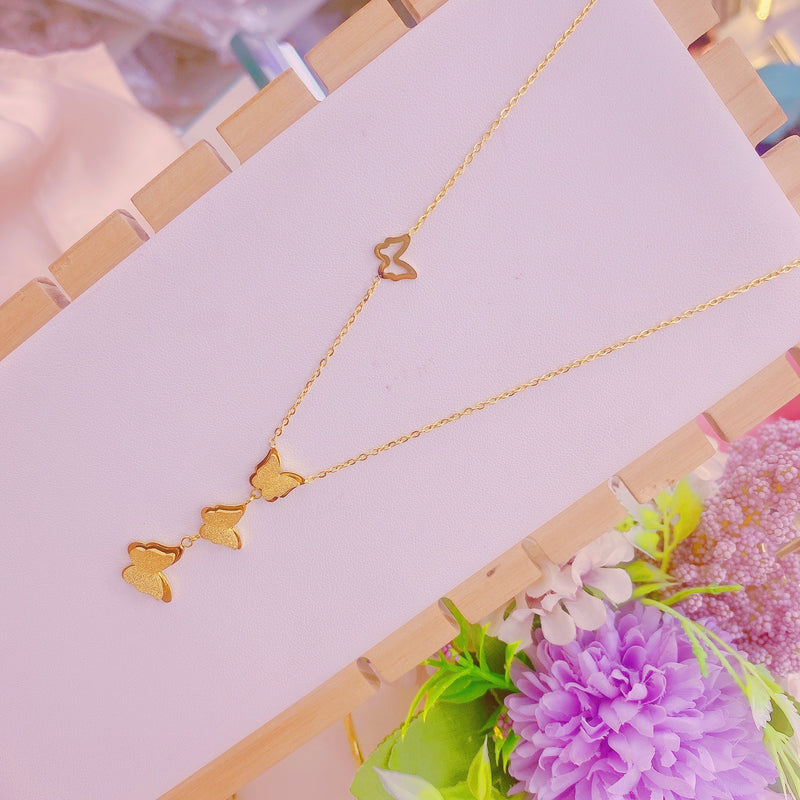 Three-dimensional Butterfly Titanium Steel Necklace, , women clothing, three-dimensional-butterfly-titanium-steel-necklace, , fairypeony