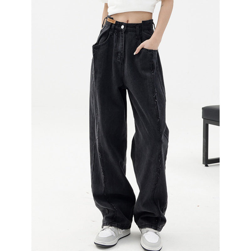 Patchwork Baggy Boyfriend Jeans - fairypeony