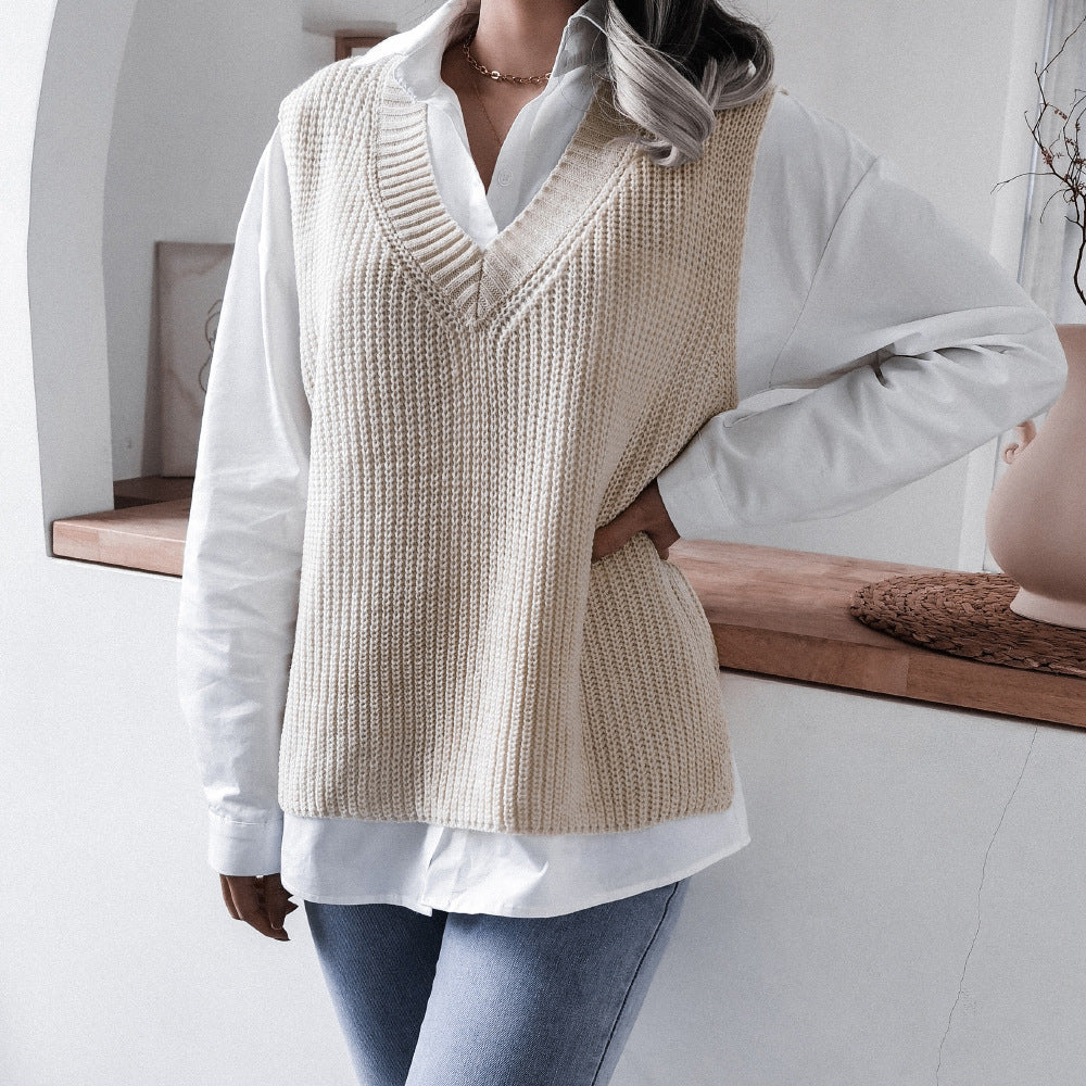 Hollow Leaf Casual Knitted Sweater, , women clothing, hollow-leaf-casual-knitted-sweater, , fairypeony