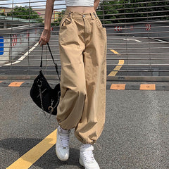 Baggy Parachute Cargo Pants - fairypeony