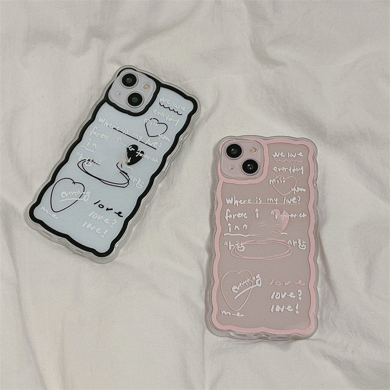 Black and White Phone Case, , women clothing, black-and-white-phone-case, , fairypeony