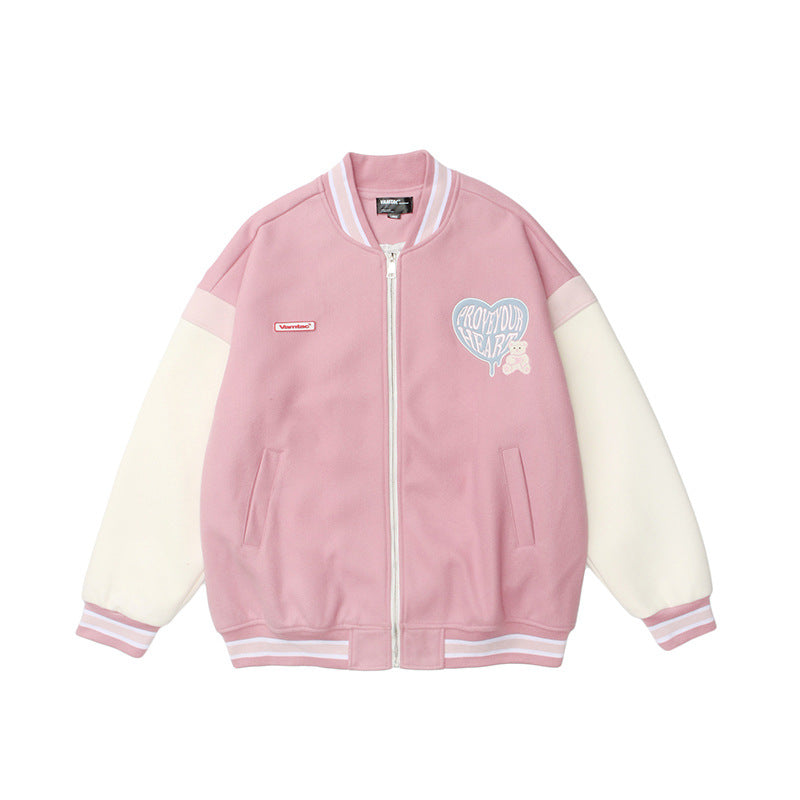 Prove Your Heart Varsity Jacket, , women clothing, prove-your-heart-varsity-jacket, , fairypeony