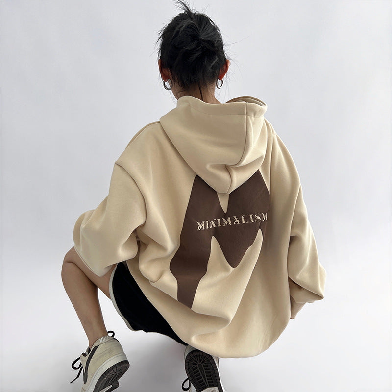 Logo Graphic Fleece Lined Hoodie - fairypeony