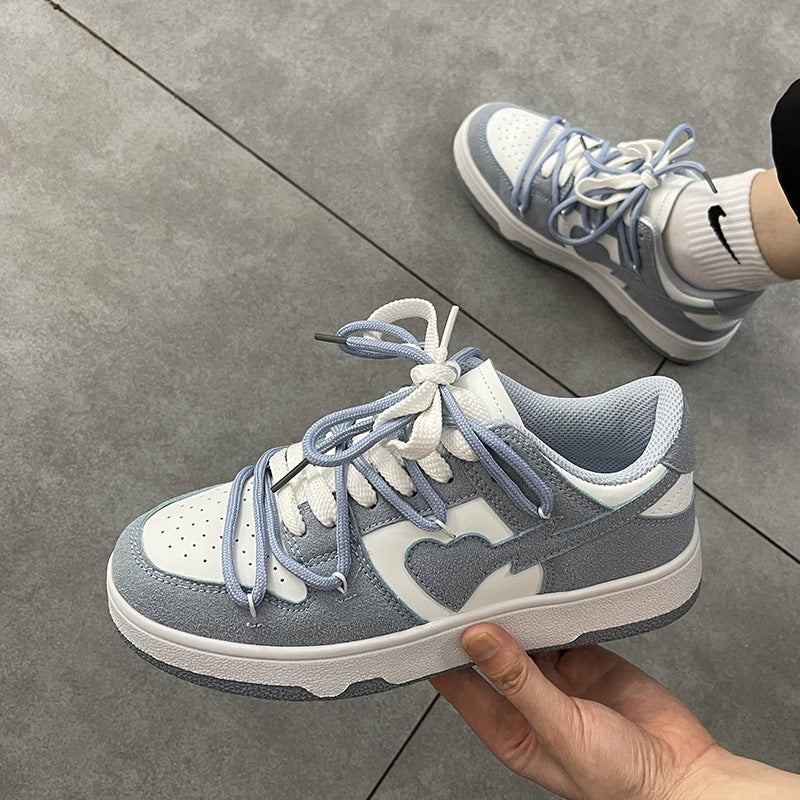 Retro Casual Love Sneakers, , women clothing, retro-casual-love-sneakers, greeen, grey, khaki, red, fairypeony