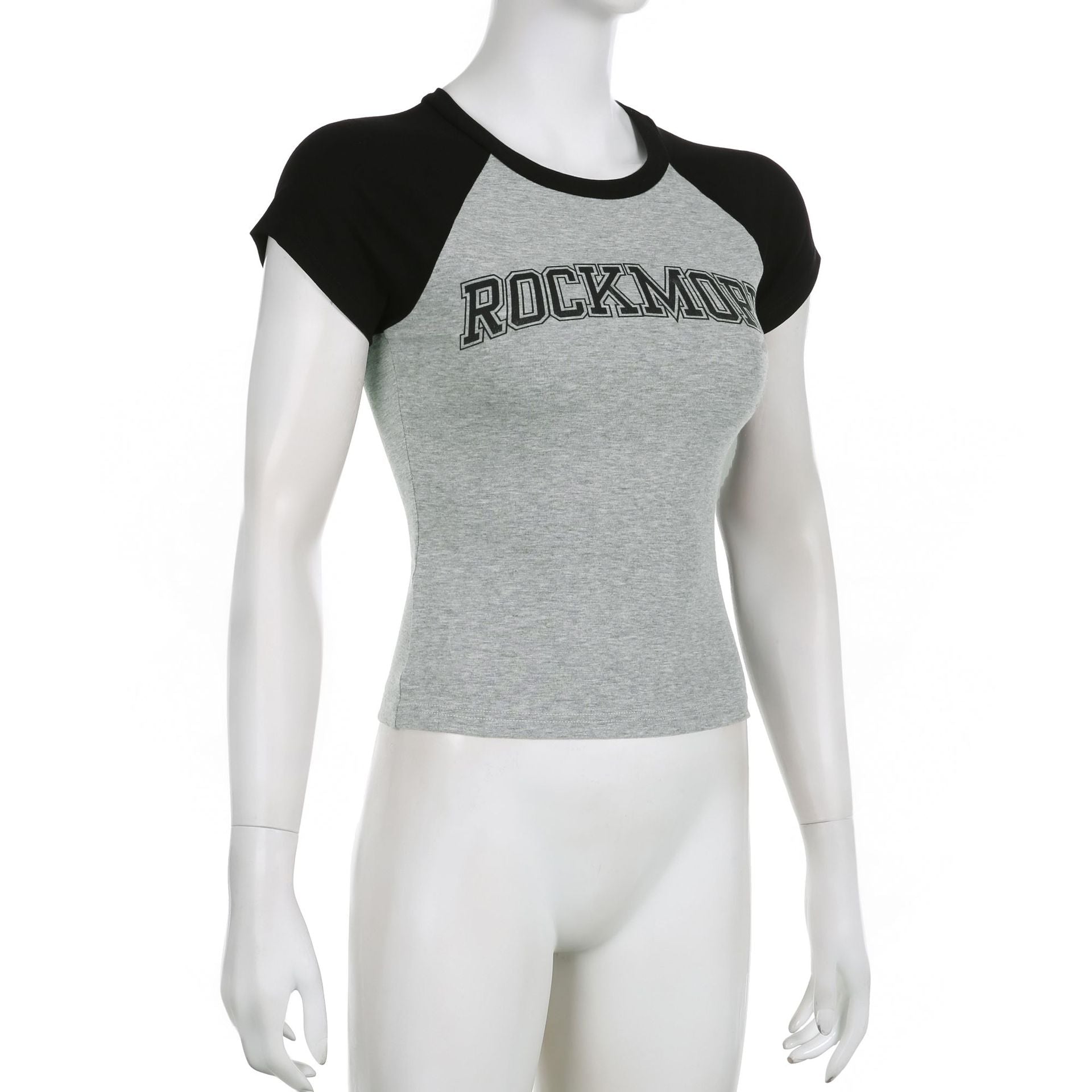 Logo Design Raglan Sleeve Crop Top - fairypeony