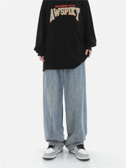 Vintage Blue Baggy Boyfriend Jeans - fairypeony