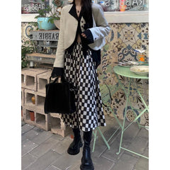 Irregular Striped Long Sleeve Button Down Blouse - fairypeony