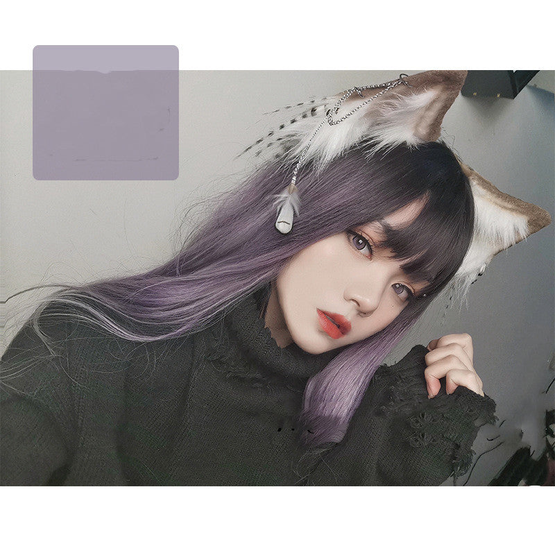 Natural Purple Head Cover Wig, , women clothing, natural-purple-head-cover-wig, , fairypeony