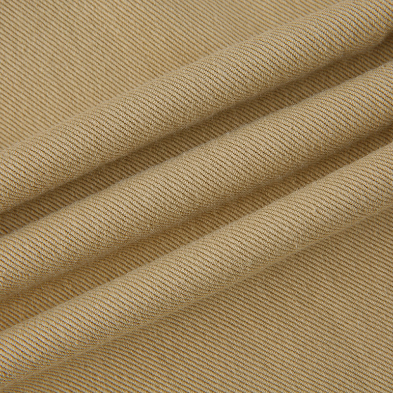 Khaki High-waist Straight-leg Casual Trousers, , women clothing, khaki-high-waist-straight-leg-casual-trousers, , fairypeony