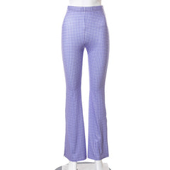 Purple High Waist Hip Flare Casual Pants, , women clothing, purple-high-waist-hip-flare-casual-pants, , fairypeony