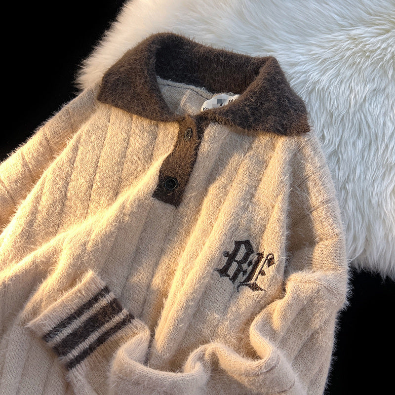Polo Neck Cozy Knit Sweater, , women clothing, polo-neck-cozy-knit-sweater, , fairypeony