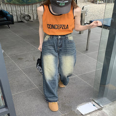 High Waist Baggy Boyfriend Jeans - fairypeony