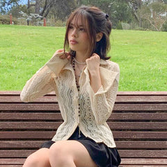 Lace Fairy Core Top, , women clothing, lace-fairycore-top, fairy, Fairy Core, L, lace, M, S, fairypeony