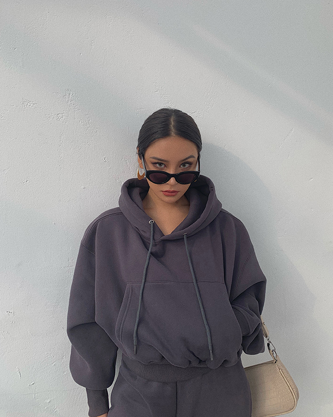 Basic Solid Hooded Tracksuit Set, , women clothing, basic-solid-hooded-tracksuit-set, , fairypeony