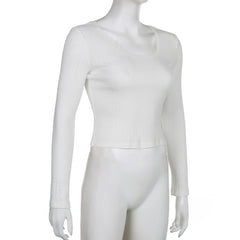 Lace Trim White Knit Top - fairypeony