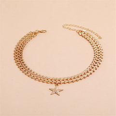 Five-Pointed Star Pendant Necklace, , women clothing, five-pointed-star-pendant-necklace, , fairypeony