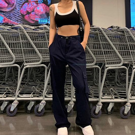 Pocket Patched Straight Cargo Pants, , women clothing, pocket-patched-straight-cargo-pants, , fairypeony