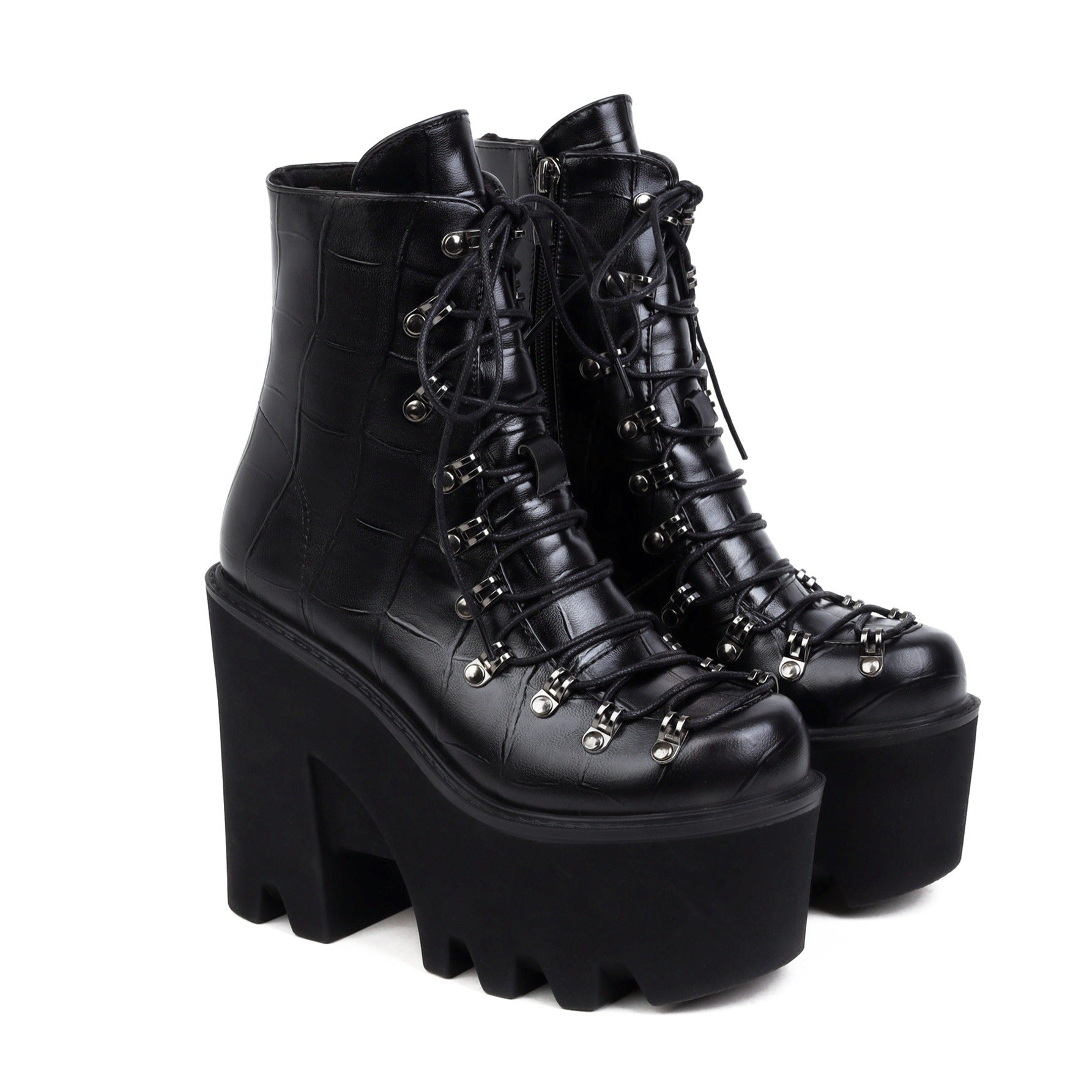 Cross Strapping Waterproof Boots, , women clothing, cross-strapping-waterproof-boots, black, fairypeony