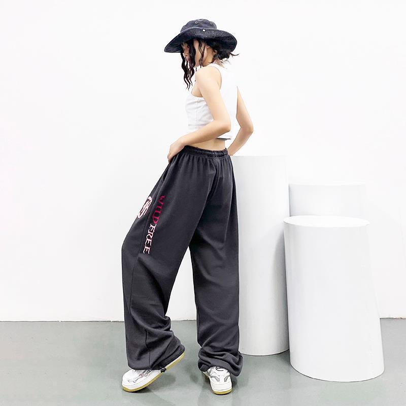 Vintage Logo Graphic Baggy Sweatpants - fairypeony