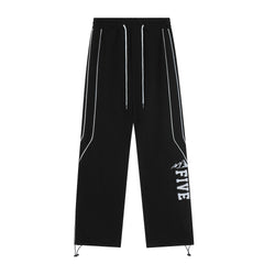 Piping Detail Baggy Sweatpants - fairypeony